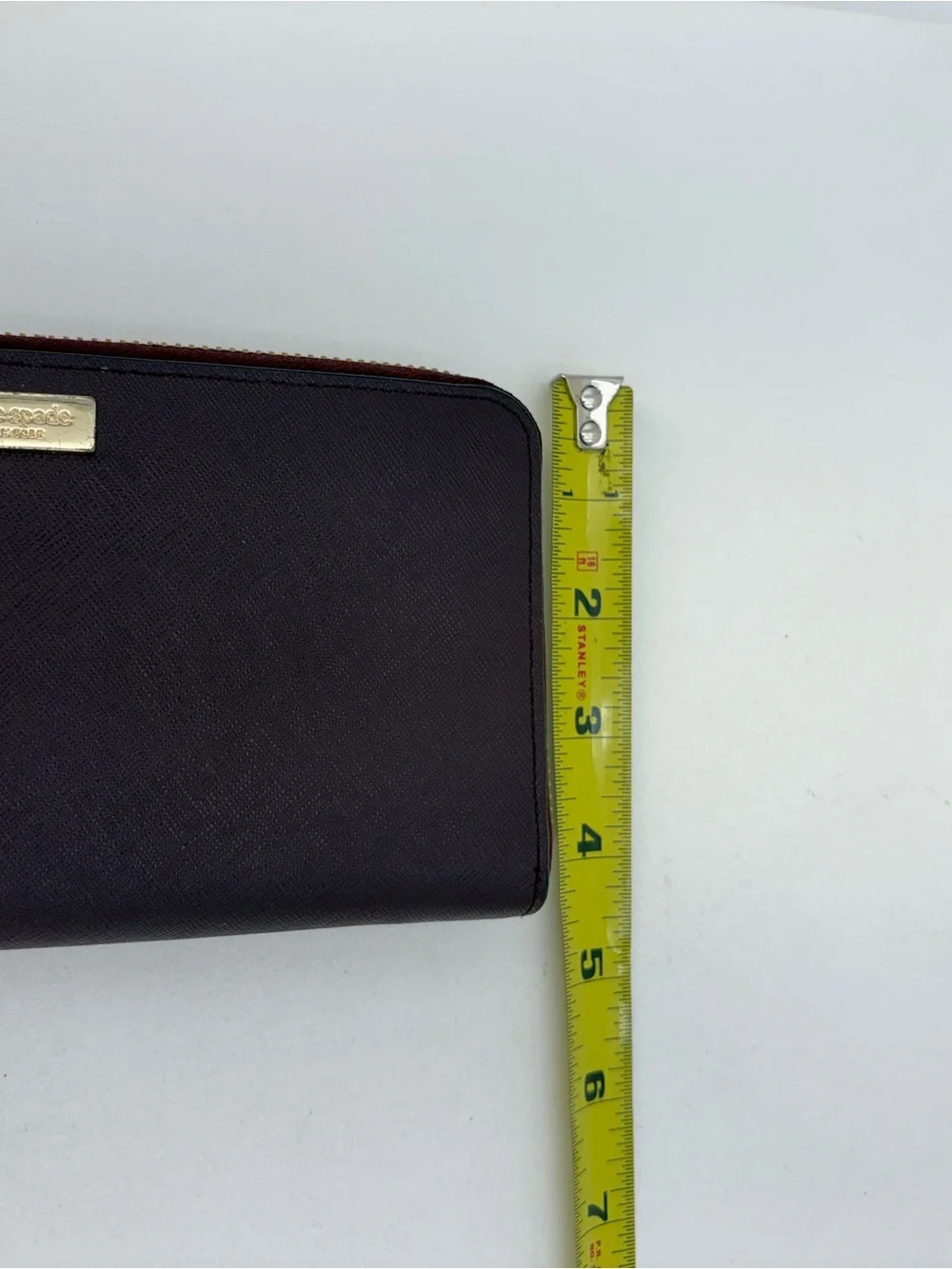 kate spade Zip-Around Wallet in Burgundy with Gold Hardware